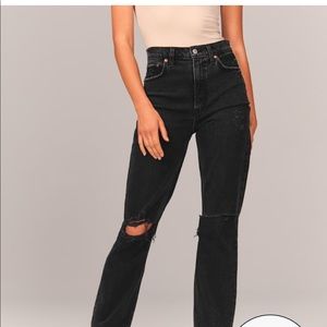 Abercrombie 90s ultra high rise straight jeans